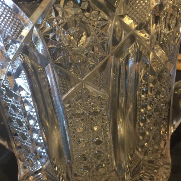 Dining Vintage Lead Crystal Ice Bucket High Quality With Handles And